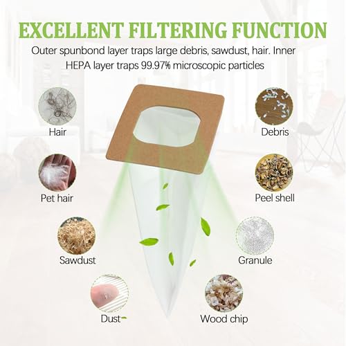 Image of 5 Pack Type I HEPA Vacuum Bags Replacement for Hoover AH10005 Series | Compatible with UH30010COM UH30010CA SH10000, Premium HEPA Filtration Maintains Optimal Vacuum Suction and Clean Indoor air.