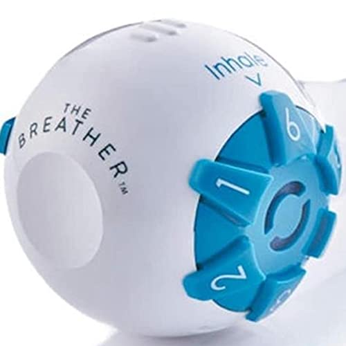 Image of Lung Exercise Device Exerciser Natural Breathing Trainer Adjustable Blue