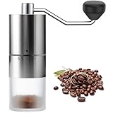 EZLucky Portable Manual Coffee Grinder - Ceramic Conical Burr with 5 Adjustable Settings...
