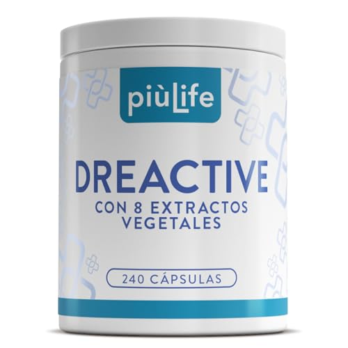 Detox Depurativo, Drenante Retencion De Liquidos 240 Cápsulas PiùLife, Diuretico Con Extractos Vegetales Bromelina, Centella Asiatica, Abedul, Ortosifón, Diente de León, Pilosella, Cardo Mariano