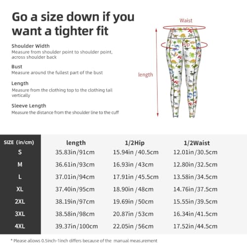 Pantalones de yoga sin transparencias con bolsillos de dinosaurios 5