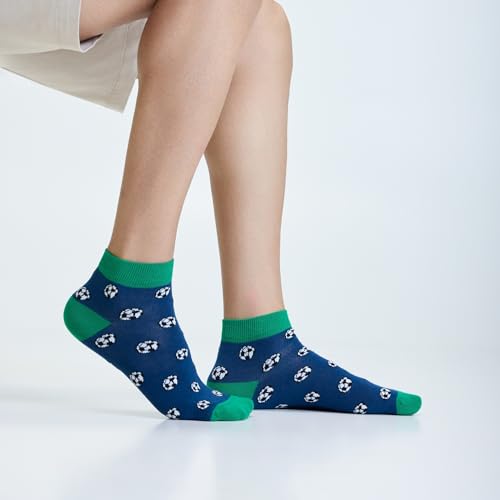 Image of Mint & Oak Men Ankle Socks, Printed Funky Socks, Cotton Unisex Ankle Length Sock, Odour Free Socks - Pack of 1