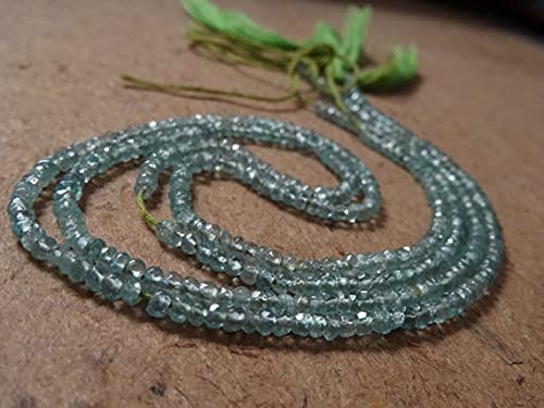 Améthyste verte 4mm perles facettées rondelle en fil de 13 pouces