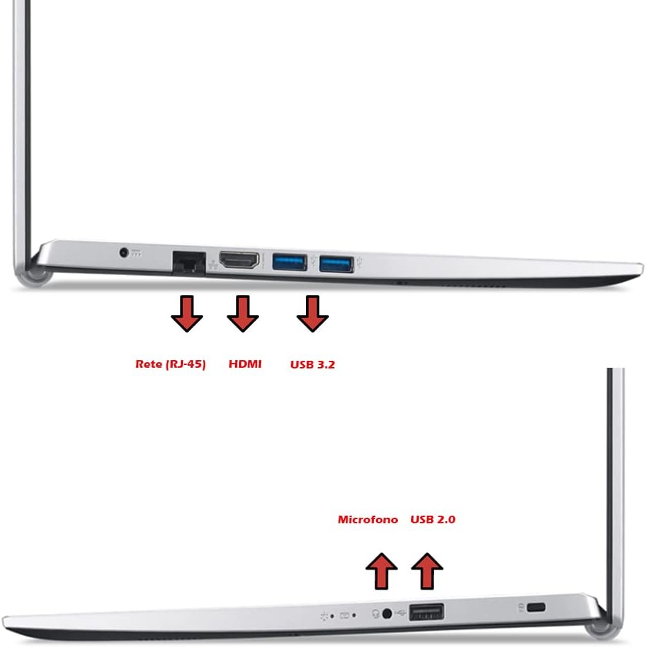 Acer Notebook | Pc portatile intel core N6000 | Ram 16 GB ddr4 | SSHD 1256 GB | Silver | Display 15.6 FHD | BT | WiFi | Windows 11 Pro | Pacchetto Office Pro | Computer portatile Pronto alluso Acer Notebook | Pc portatile intel core N6000 | Ram 16 GB ddr4 | SSHD 1256 GB | Silver | Display 15.6 FHD | BT | WiFi | Windows 11 Pro | Pacchetto Office Pro | Computer portatile Pronto alluso