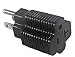 15 Amp Male To 20 Amp Female Plug Outlet 3 Prong Household T-Blade Adapter ETL-Listed