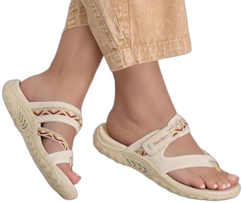 Skechers - Womens Reggae - Day-Dreamers Sneakers, Color Natural/Multi, Size: 9 M US2