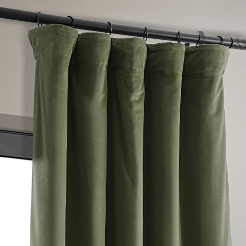 HPD Half Price Drapes Signature Blackout Velvet Curtains 84 Inches Long Heat & Full Light Blocking Blackout Curtain for Bedroom (1 Panel) - Image 4
