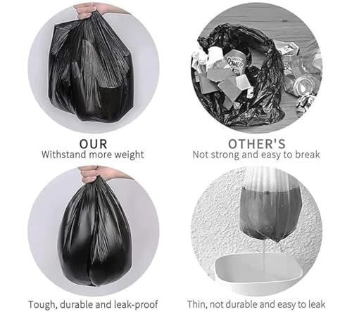 Image of Garbage Bag for Kitchen, Dustbin Bags, Leak-Proof Wastage Bag, Multipurpose Bags for Home, Office, Restaurants, Dry & Wet Trash Bag - MQ-03 - Black (19X21 Inch) (3)