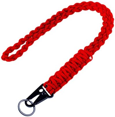 MDSXO Short Paracord Keychain Lanyard - Heavy Duty Braided Clip For Keys, Whistle, Outdoor Gear
