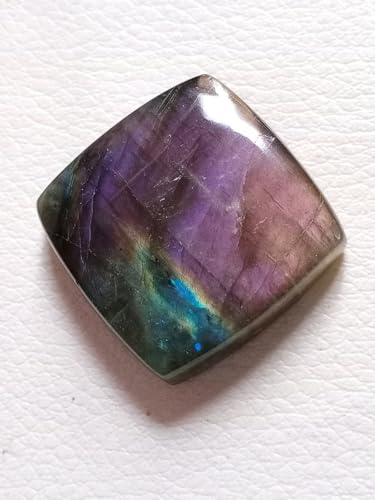 Labradorite violette naturelle en forme de coussin 25mm, pierre d'émotion - 5