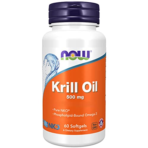 Now Foods Aceite de Krill, 1000mg, con EPA, DHA y Astaxantina, dosis alta, 60 Cápsulas blandas, Testado en laboratorio, sin soja, sin gluten, sin OGM