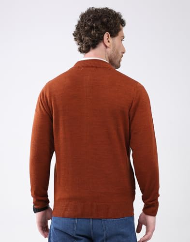 Image of Monte Carlo Men Regular Fit Full Sleeve Solid T Neck Winter Pullover (Pack of 1)