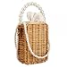 Rattan Bag, Summer Tote Bag, Beach Bag Purse for Women, Top Handle Handbag, Pearl Purse