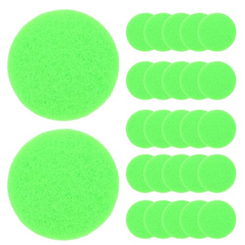 GALPADA 100 Almohadillas Difusoras de Aceites Esenciales Redondas de Algodón Núcleo de Fibra Color Verde Claro para Colgantes Aromaterapia de 30 MM Repuestos para Difusores Portátiles