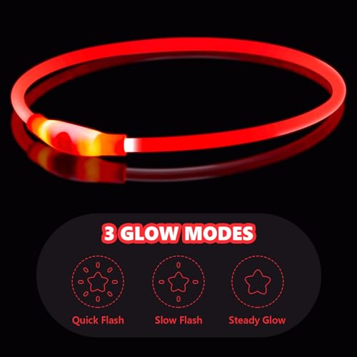 Light Up Dog Collar for The Dark Dog Collar Light with USB Rechargeable, Led Dog Collar - Image 2