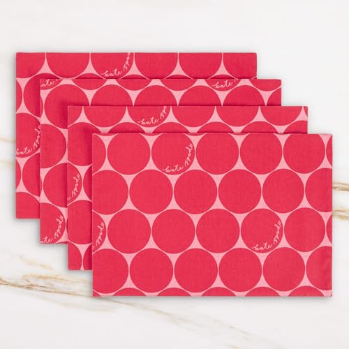 Sets de table en coton lavable Kate Spade Joy Dot pour sublimer vos dîners de fête