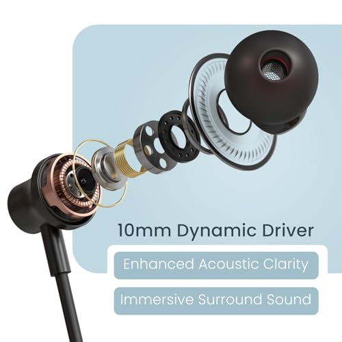 Image of Portronics Harmonics Y5 Bluetooth Wireless In Ear Earphone with strong Clip, Upto 24 Hour Playback,Dual Pairing, HD Clarity Mic, Transparent Design,Magnetic Buds, Bluetooth V6.0,Type C Charging(Black)