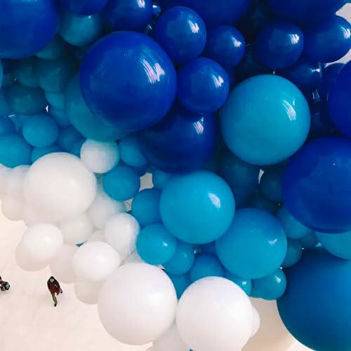 Image of PartyWoo Royal Blue Balloons 50pcs Dark Blue Latex Helium Balloons 12 Inch