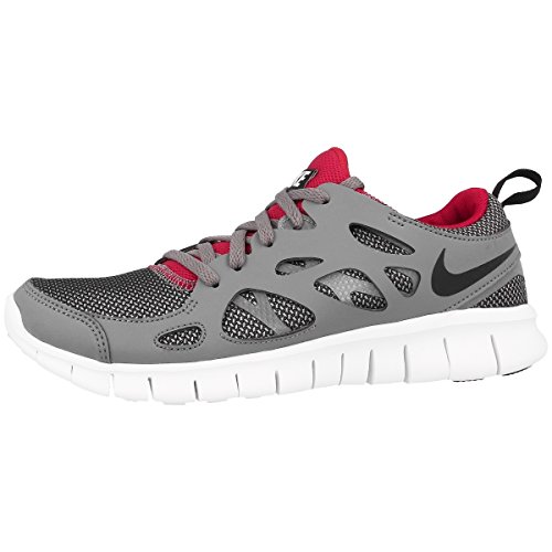 Nike Free Run 2, Scarpe da Corsa Unisex-Bambini, Grau (Wolf Grey/Black-Gym Red-White 035), 35 1/2 EU