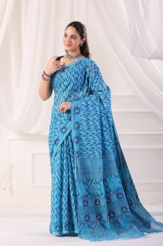 Image of TAMAIRA FASHION Mulmul Pure Cotton Saree For Woman |Office Wear Daily Wear Daily Wear Sarees For Women Without Blouse Piece(Available in 12 Colours)
