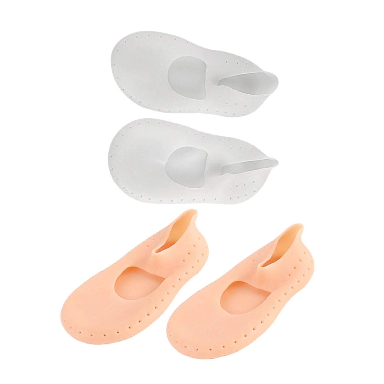 BESTYASH Moisturizing Silicone Gel Heel Socks Anti Slip for Women & Men Breathable Foot Care Protector for Dry Cracked Feet Skin Tone & +