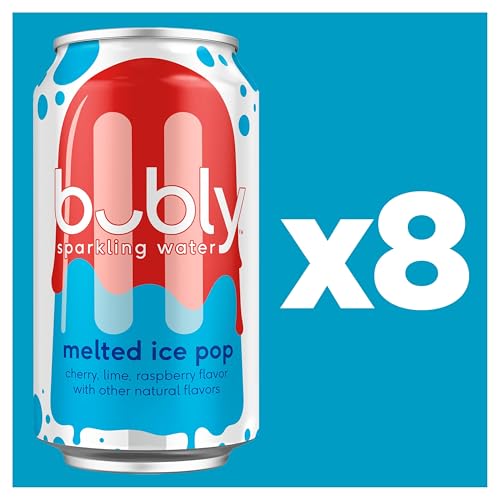 Image of bubly Sparkling Water, Melted Ice Pop, 12 Fl Oz Cans (8 Pack) | Zero Sugar, Zero Calories, Seltzer Water