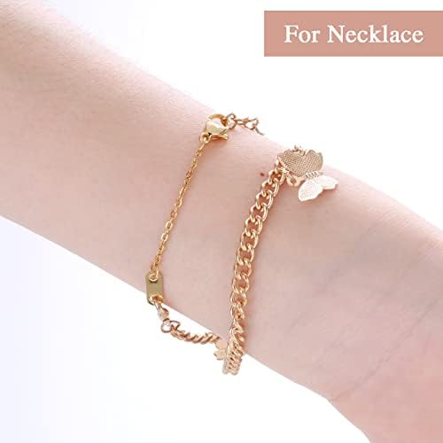 Prasacco 9 Pcs Necklace Extender, Chain Extenders for Necklaces