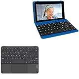BoxWave Keyboard Compatible with RCA Voyager Pro (7 in) - SlimKeys Bluetooth Keyboard with Trackpad, Portable Slim TouchPad - Jet Black