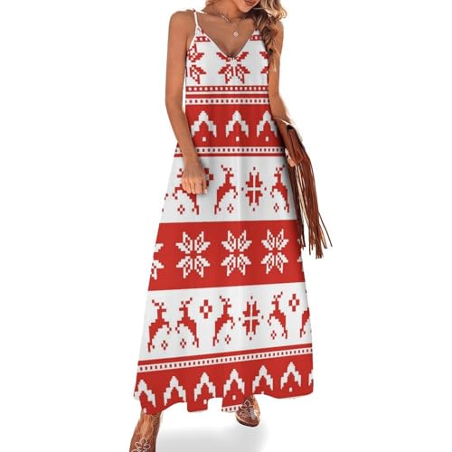 Robe de plage longue imprimé vagues col en V et bretelles fines