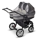Diago Universal - Mosquitera para carritos de bebés, color gris