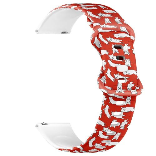 Compatible with Garmin Fenix 7/7 Pro, Fenix 6/6 Pro, Fenix 5/5 Plus, Epix (Gen2) / Epix Pro (Gen2), 22mm Sport Watch Band (Dogs Group French Bulldog) Silicone Soft Strap Bracelet