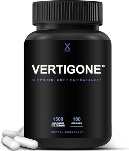 HUMANX VertiGone - Vertigo Relief - Time-Tested Ingredients - Ancient Natural Inner Ear Balance Supplement - Relieves Dizziness Nausea Spinning & Swaying Sensations - Non GMO - Dizzy Aid Pills