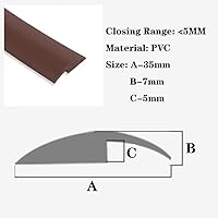 Vista 1 de Tira de umbral autoadhesiva, tira de transición de 39 pulgadas para transiciones de alfombra a piso, tira de PVC para bordes de alfombras y pisos