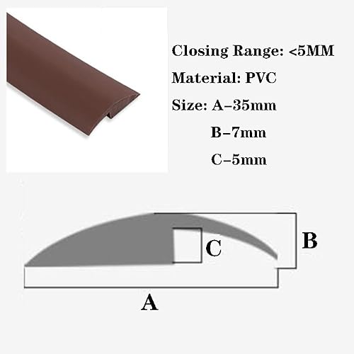 Tira de umbral de PVC para puerta, pelar y pegar, tira de transición autoadhesiva para piso de alfombra, transición de umbral diferencia de altura