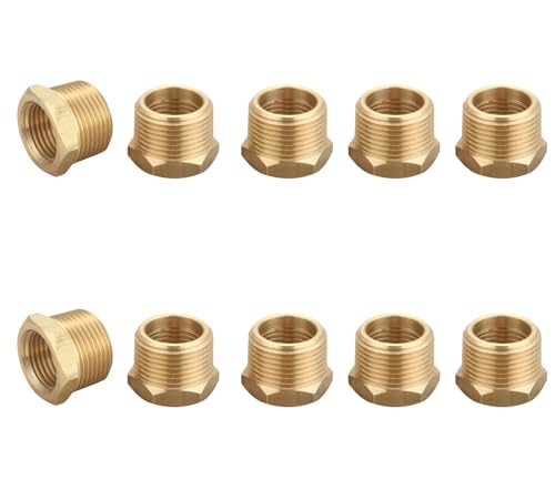 T TANYA HARDWARE 1/2 Inch NPT Male x 3/8 Inch NPT Female