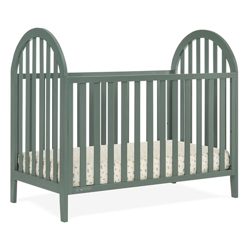 Delta Children Milano 4-in-1 Convertible Crib – Greenguard Gold Certified, Grassy Glen