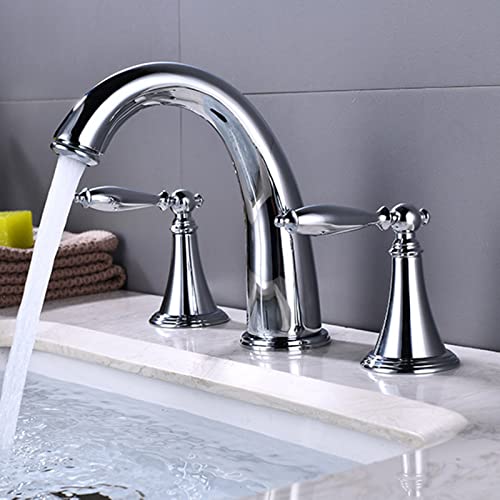 Robinet de lavabo 3 trous en laiton pour stopper les fuites d'eau
