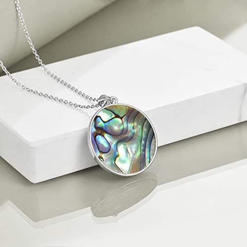 Crmad Ocean Beach Necklace For Women Sterling Silver Abalone Starfish Wave Ocean Jewelry Gifts For Girls (Silver-Abalone) #TOP4