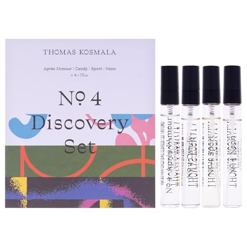 No 4 Discovery Set by Thomas Kosmala for Unisex - 4 Pc*0.25 Mini EDP Gift Set, Apres LAmour, Candy, Neon, Sport