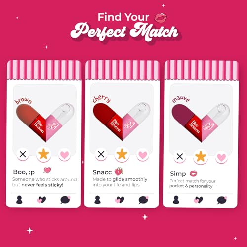 Image of Blue Heaven Love Duo 2-in-1 Clear & Tinted Lip Gloss | Infused with Vitamin E | Hydrating & Non-Sticky | Long-Lasting | Glossy Finish | Snacc (Clear+ Cherry) | 1.7ml *2