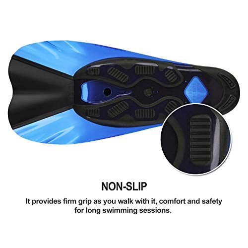 image for WADEO Snorkel Fins, Swim Fins Short Adjustable for Swimming Scuba Divi