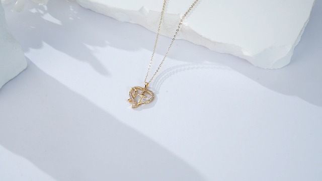 Amazon.com: GEHN 14K Gold Breast Cancer Awareness Necklace 14K