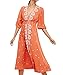 R.Vivimos Women Ethnic Flower Embroidery Loose Cotton Linen Long Dress