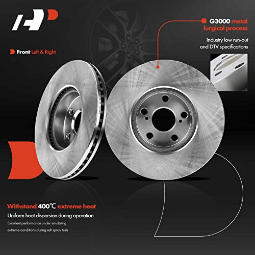 A-Premium 10.83 inch (275mm) Front Disc Brake Rotors + Ceramic Pads Kit Compatible with Select Pontiac, Scion and Toyota Models - Vibe 2009-2010, xD 2008-2014, Corolla 2009-2019, Matrix 2009-2014 by A-Premium - Used condition - Image 5