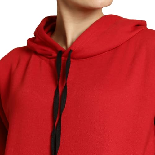 Image of Mack Jonney Solid Hooded Cotton Fleece tracksuit Co-Ord Set for Women-MACK32729
