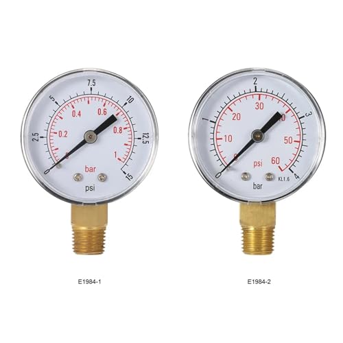 Manomètre de pression hydraulique eau 0-4 bar cadran 50 mm - 7