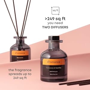 Tobaccovanilla reed diffuser set spicy oriental fragrance 338 oz scent fragrance oil diffuser for bedroom bathroom home decor and gift decorative air fresheners with sticks  urban country home decor