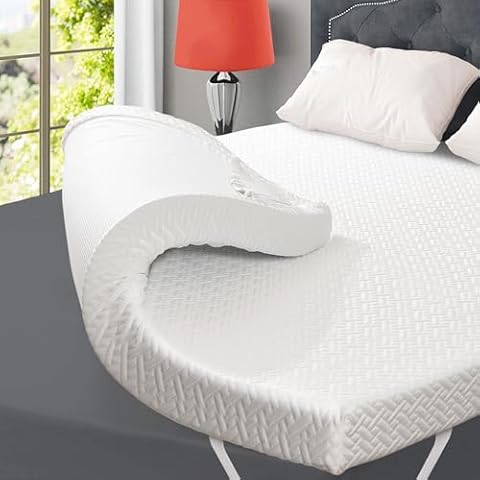 3 Inch Gel Memory Foam Mattress Topper Queen Size, Gel-Infused Mattress Pad Cover for Back Pain,Bed Topper with Removable & Washable Bamboo Cover Cover