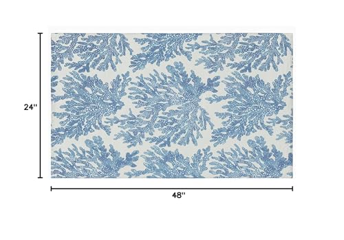 Tapete decorativo rectangular 2x4 pies con diseño costero miniatura 2