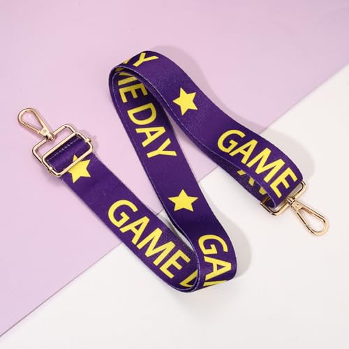 Image of Game Day Purse Strap Replacement Crossbody Wide Shoulder Strap Star Football Strap for Stadium Approved Clear Bag